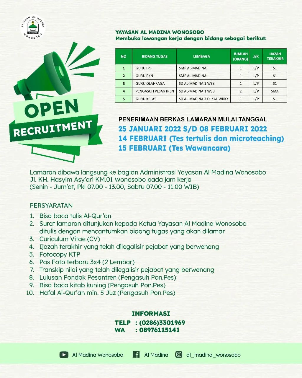 Informasi Lowongan Kerja